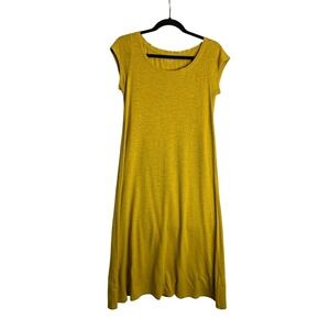 Eileen Fisher Hemp Organic Cotton Shirt Dress Cap Sleeve T-Shirt Minimalist XS